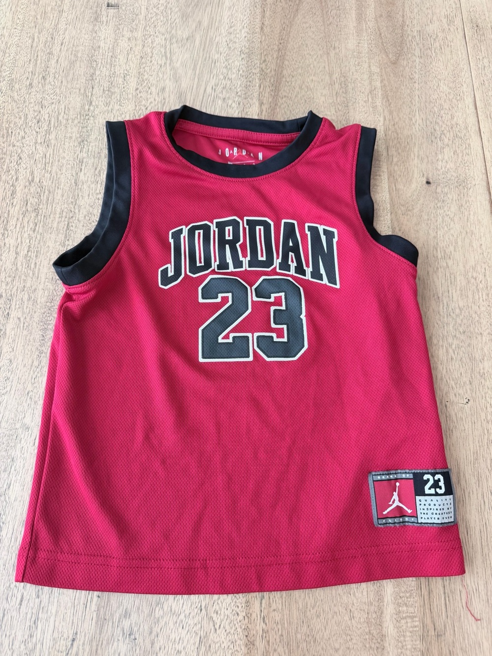 Jordan Kids' Red Sleeveless Basketball Jersey - 23